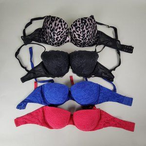 Lot of 4 VICTORIA'S SECRET Sexy Pushup Bras sizes 34D & 34DD